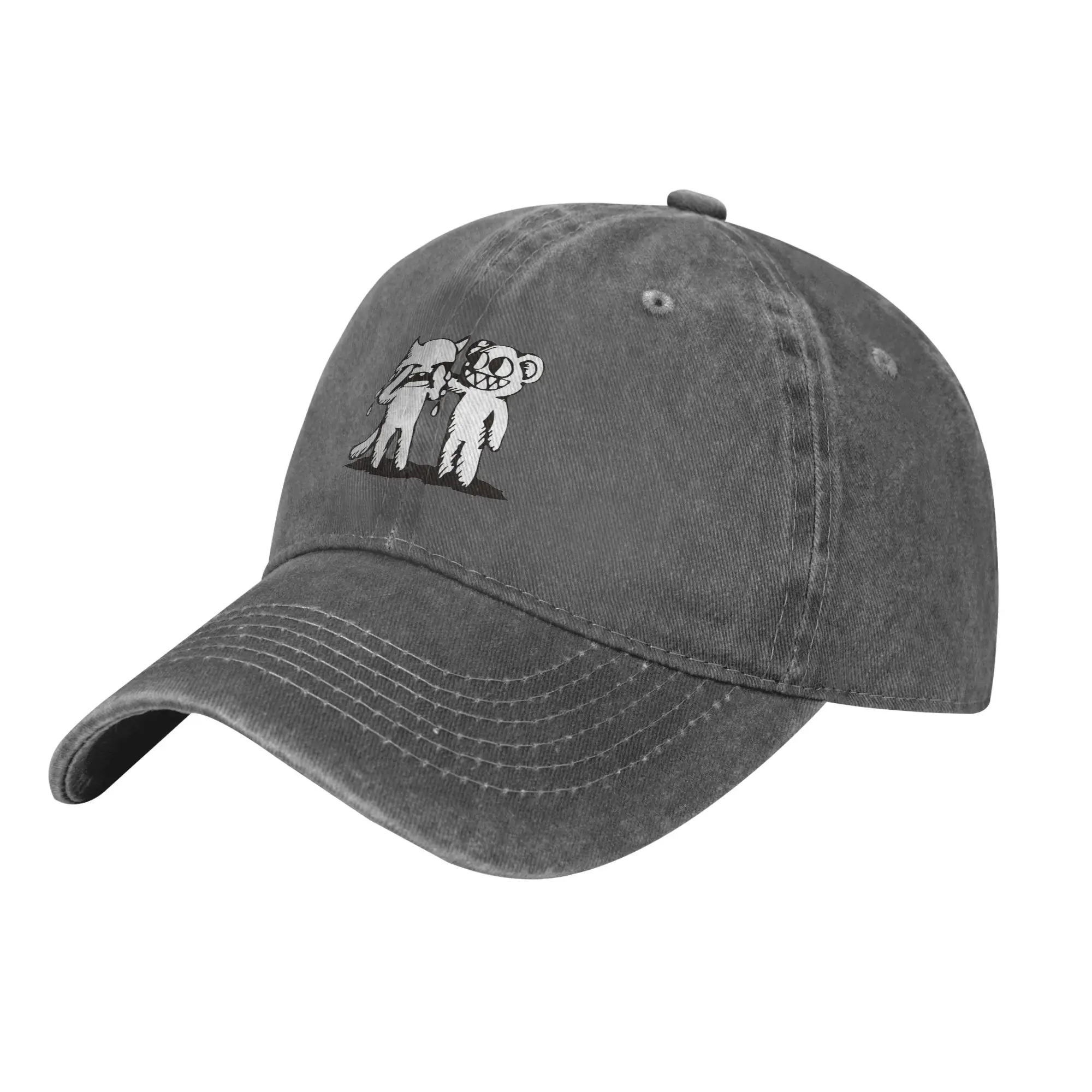 Die beste Radioheads-Washed-Denim-Kappe, lässige Baseballkappen, verstellbare Mütze, Sommer-Unisex-Baseballmützen – Detail 1