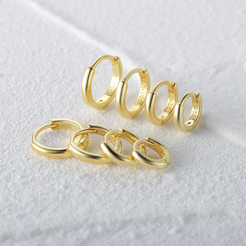 Small Medium Size 925 Sterling Silver Small Hoop Earrings For Women Men Round  Circle Earrings Hoops Ear Rings Earings Jewelry - AliExpress