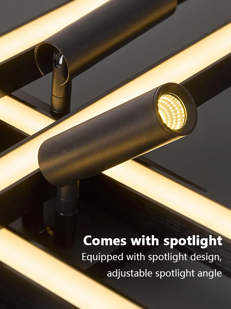 Modern Minimalist Living Room Ceiling Lights Bedroom Long Line lamps LED Chandelier Hall Bedroom Indoor Lighting Decoration - Image 4