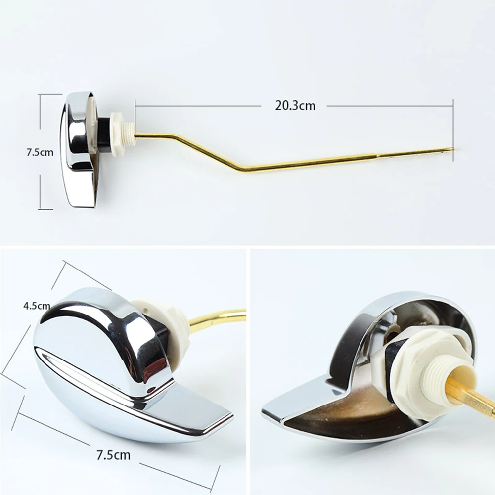 Description Picture 5 of itemFor TOTO Toilet Handle Flush Lever Handle Replacement Tank Toilet Tools Zinc Alloy+copper Accessories Brand New