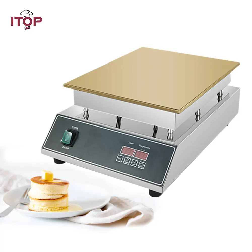 Itop comercial máquina de soufflé francês cobre completo grill máquina bolos sobremesas tempo inteligente temperatura constante