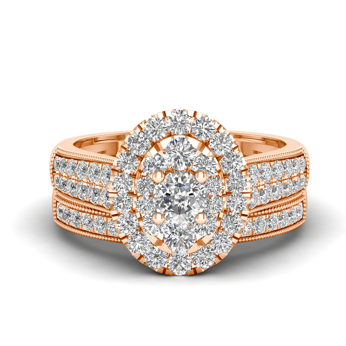 Luxury Fancy Engagement Moissanite Rings 2 Piece Solid Sterling Silver 925 Wedding Jewelry For Woman Diamond Girl Gift Certified S8bcb6922c3f44a29895c621927e68905q