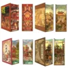 DIY Wooden Book Nook Shelf Insert Kits 12 Hours in Chang'an Bookends Miniature Building Kits Bookshelf Doll Houses Friends Gifts 6