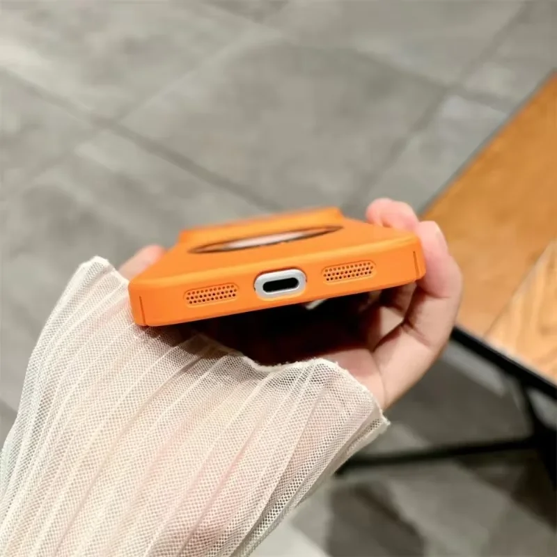 Luxury Frosted Solid Color Case with Magnetic Camera Protection