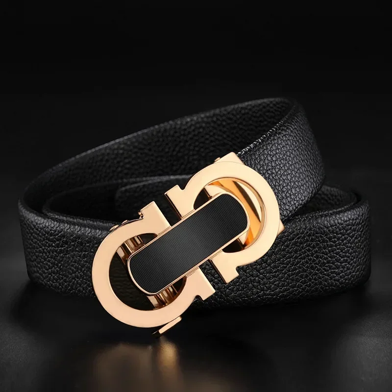

2024 New Leather Belt Men's Casual Business Automatic Checkoff Leather Waistband Jeans Waistband Luxury Designer Brand Belts