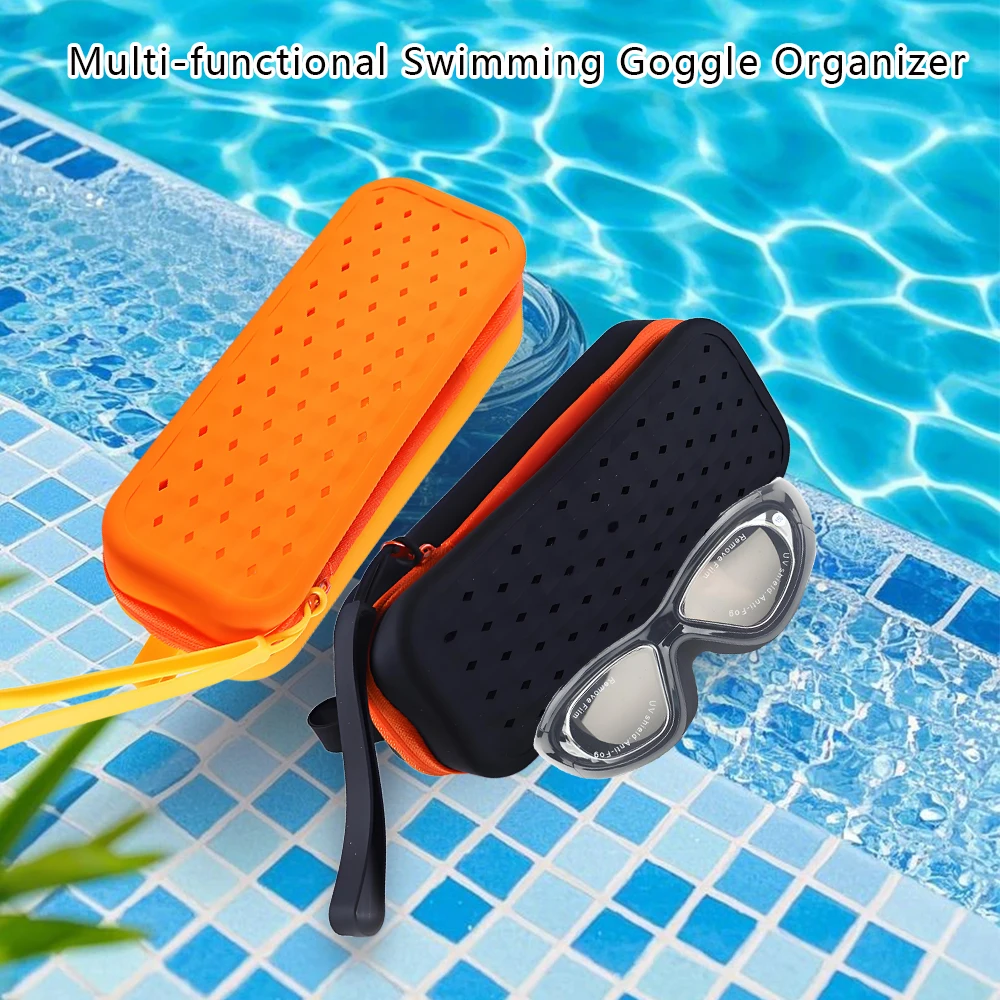 Étui silicone grande capacité pour lunettes de natation - protection alimentaire et rangement pratique