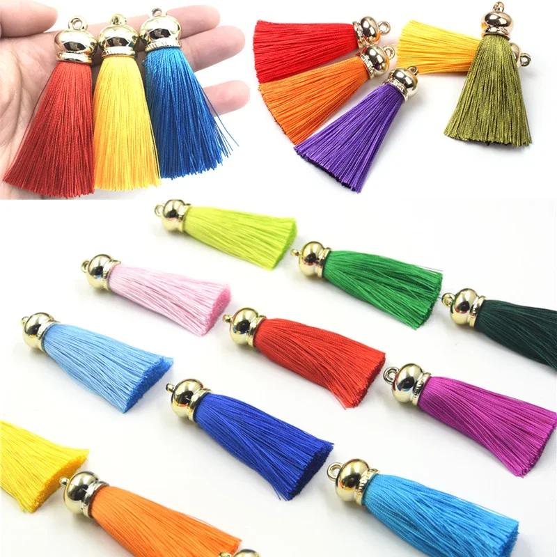 Silk Tassels earrings accessories craft tassels for curtain DIY Crafts Handmade Gift jewelry Making accessories 5pcs/lot 70mm