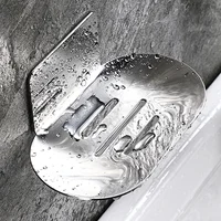 Stainless Steel Shower Soap Holder Free Punching Wall Mounted Soap Dish Bathroom Soap Tray Shampoo Racks Shelves Organizers 1