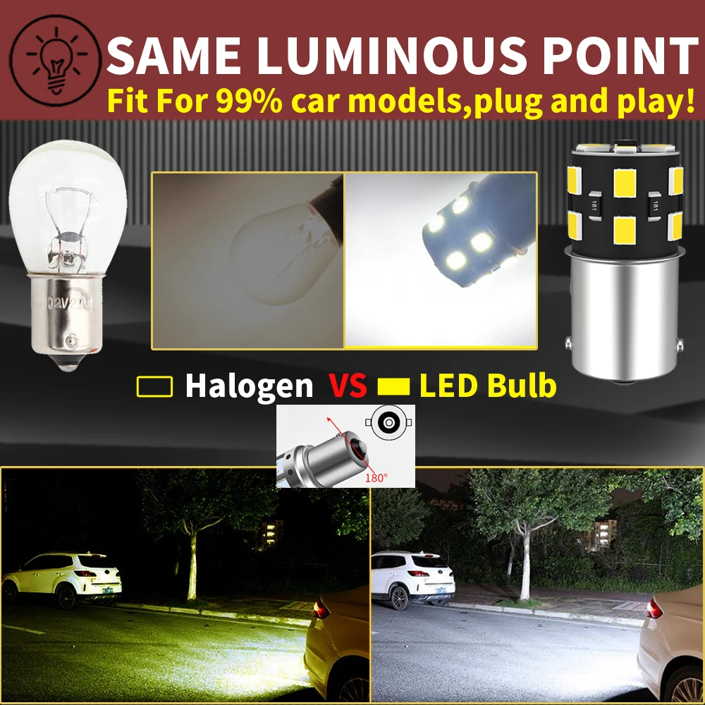 LED ������ ����Ʈ ��� ����, 1156 7506 BA15S ����, Ǫ�� 206 207 307 407 208 508 2008 3008 5008 107 106 308 CC SW��, 2x P21W