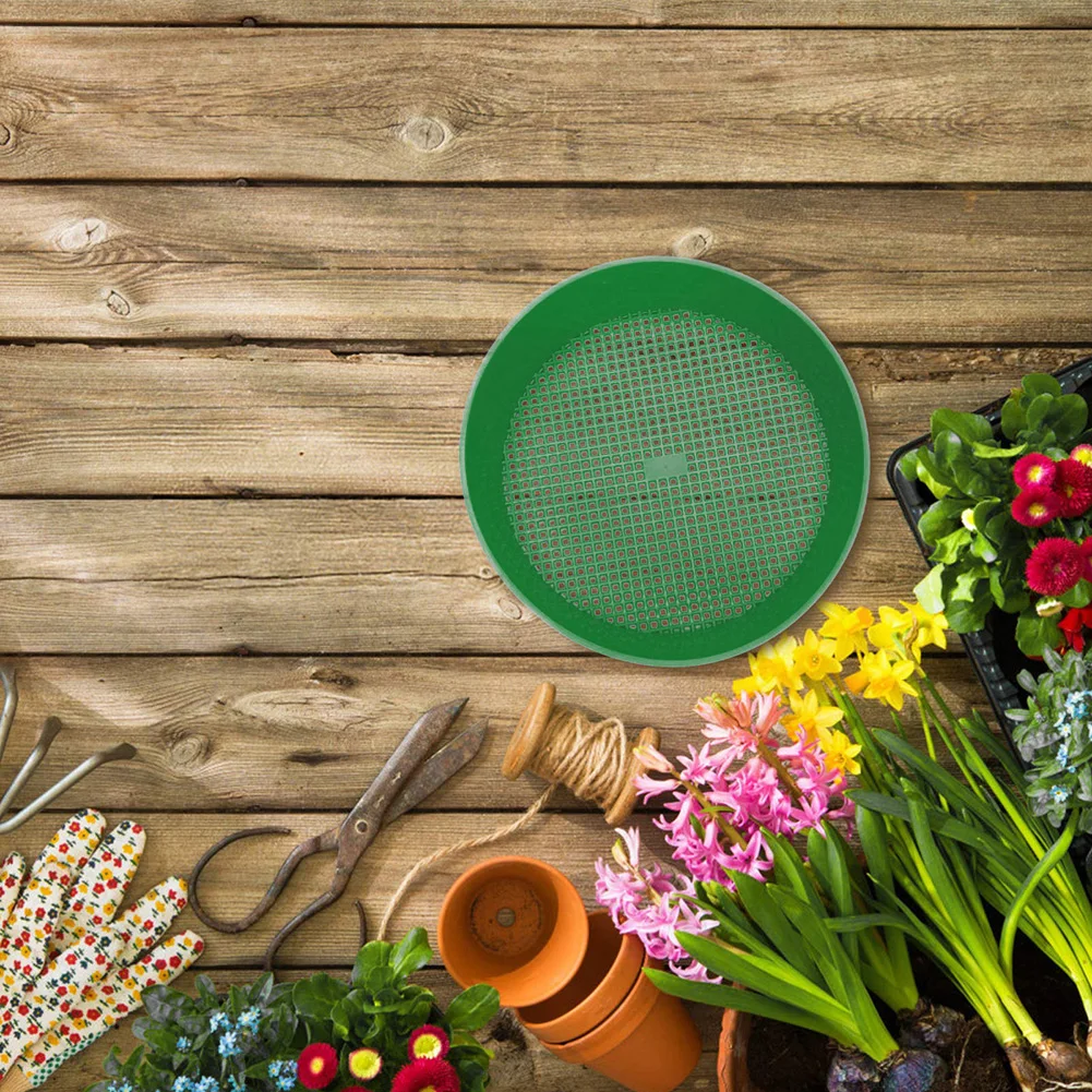 

Plastic Garden Sieve Planting Tools Garden Sieve Soil Stone Mesh Garden Tools Green Stone Planting Tools Small Gravel