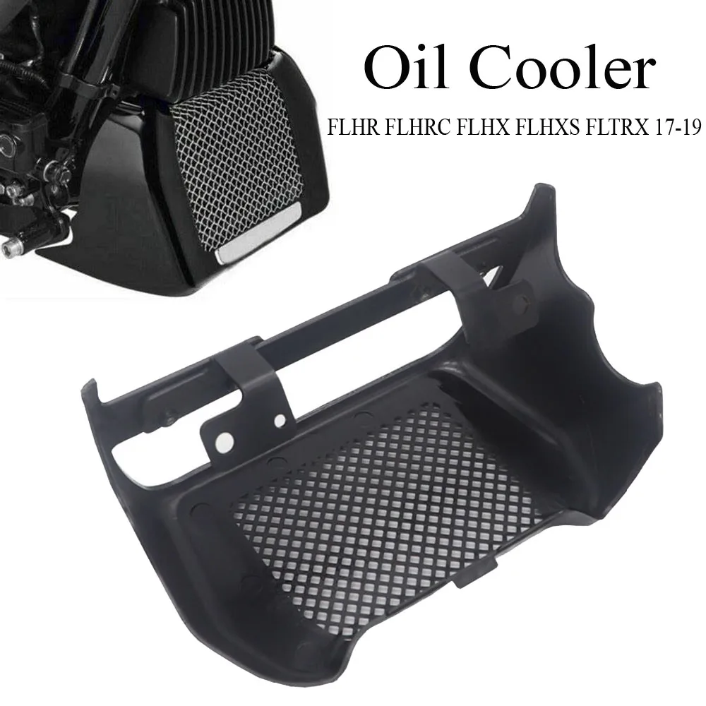 

For Road Street Glide FLHR FLHRX FLHX 17-2019 Motorcycle Oil Cooler Cover Kit With Bracket Black