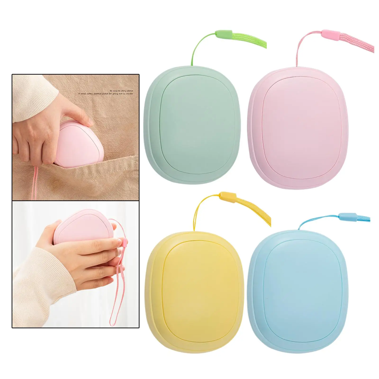 Cute Hand Warmer -Sided Heating Rechargeable Hand Holding Lanyard 1200mAh