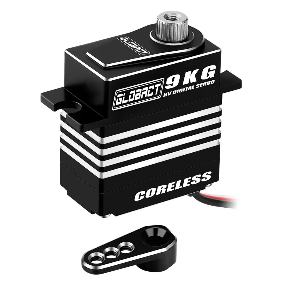 GLOBACT 9kg Metal Servo for 1/18 TRAXXAS TRX4M with Servo Arm High Torque Digital Servo Coreless Motor Servo HV 4.8V-8.4V