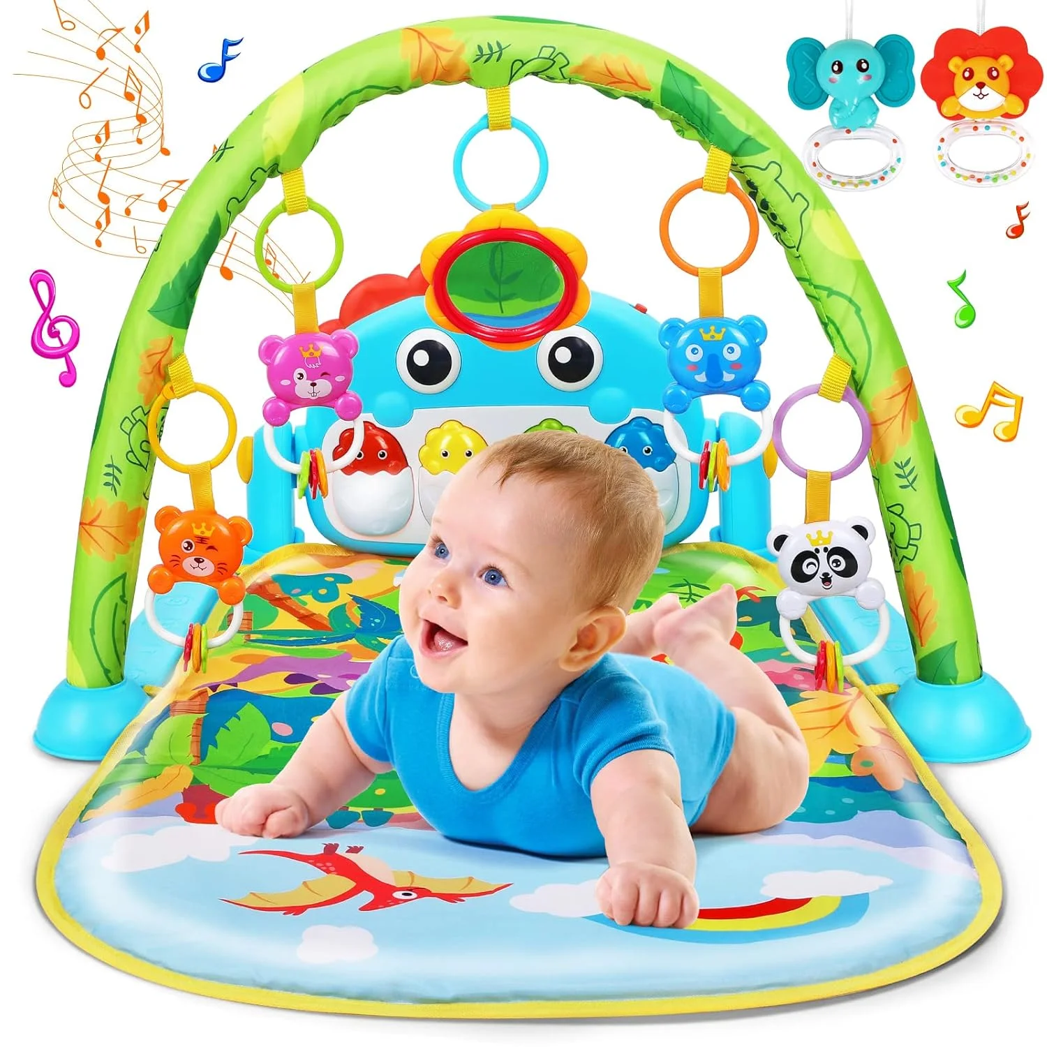 Baby toys Pedal Piano Toy Music Fitness Rack Newborn Fitness Equipment Game Mat Prone Time Activity Gymnastics Mat 0-1 Years Old baby play mat play mat activity play mat baby tummy time toys