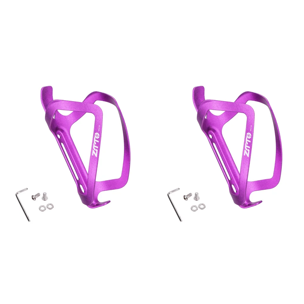 MTB Bicycle Water Bottle Cage Aluminum Alloy Holder for Outdoor Sport (Purple)