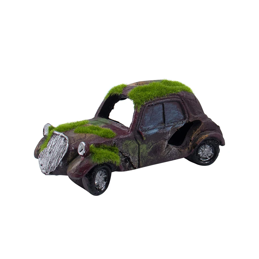 

Moss Vintage Old Car Ornaments Hiding Cave Shelter Layout Prop Aquarium Fish Tank Landscape Decor Supplies Dropship