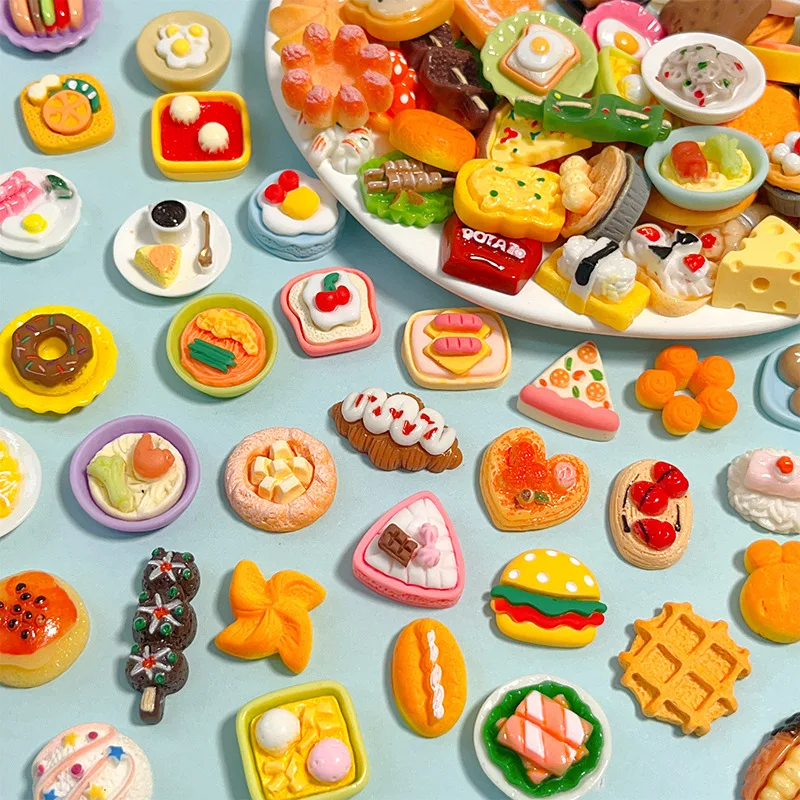 50pcs Miniature Food Toy Cute Dollhouse DIY Handmade Decorations Miniature Food Kitchen Accessori Simulation Food 2