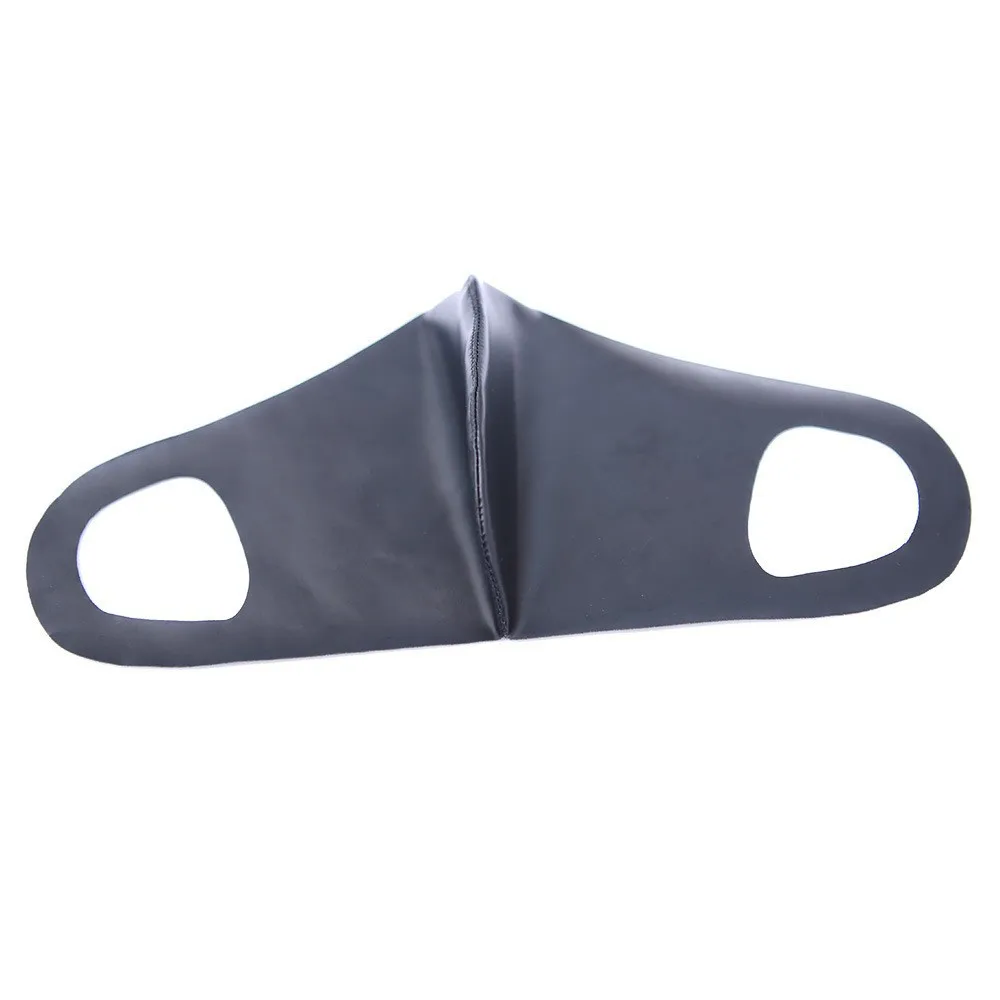 Fashion Decorative Waterproof Mask PU Faux Leather Washable Adult Face Mask