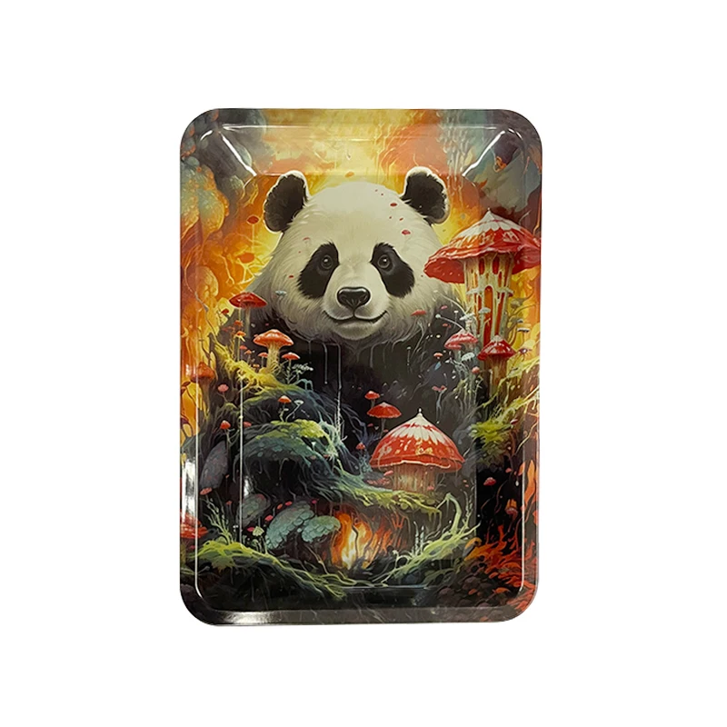 18X12.5CM Metal Rolling Tray Customize pattern Tinplate Tray Grass Grinder Storage Cigarette Tobacco Paper Accessories