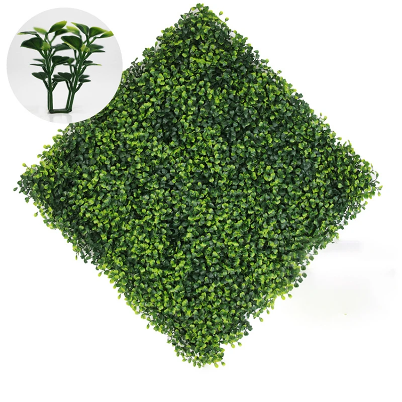 Garden Plant Fence Artificial Faux Green Leaf Privacy Screen Panels Rattan Outdoor Hedge Garden Home Decora 50X50CM