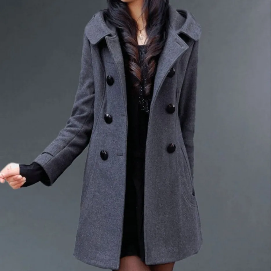 ジャケット・アウター CLANE DOUBLE WOOL LONG COAT SENTUBILA Double-faced Woolen Long Jacket For Women 2025