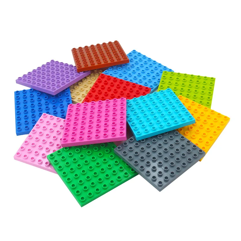 Big Size Building Blocks Double Sided Base Plate Compatible Large Bricks Plastic Educational Creative Toys for Children Kid Gift