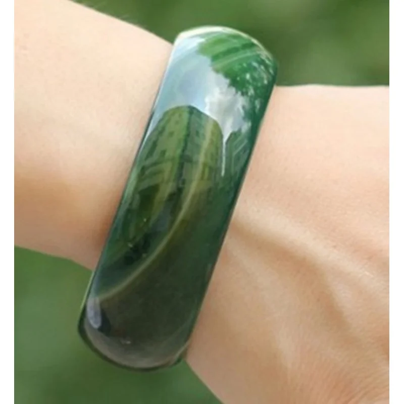 

Заводская цена, Нефритовый ювелирный браслет, бразильский зеленый агат, расширенный