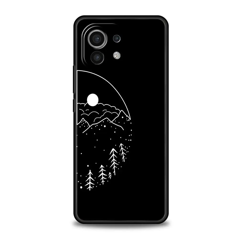 Cartoon Sun and Moon Aesthetic Soft TPU Phone Case Cover