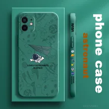 

For IPhone 13 Mini 12 11 13 Pro Max XS XR X 8 7 Plus 2022 Creative Astronaut Silicone Case for Girls Full Coverage Iphone