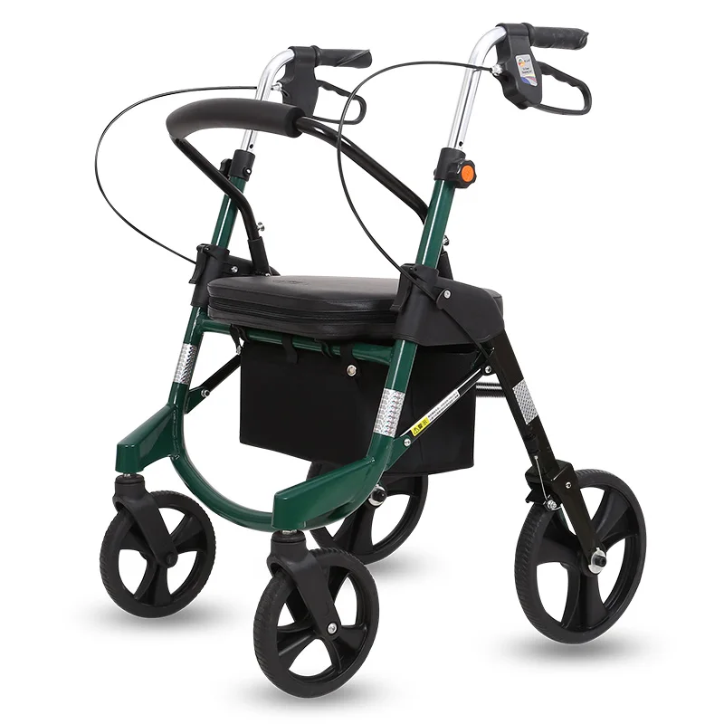 Handcart for the elderly can sit Walking Stick shopping cart  Portable folding scooter, crutch and walker can help driving. 4