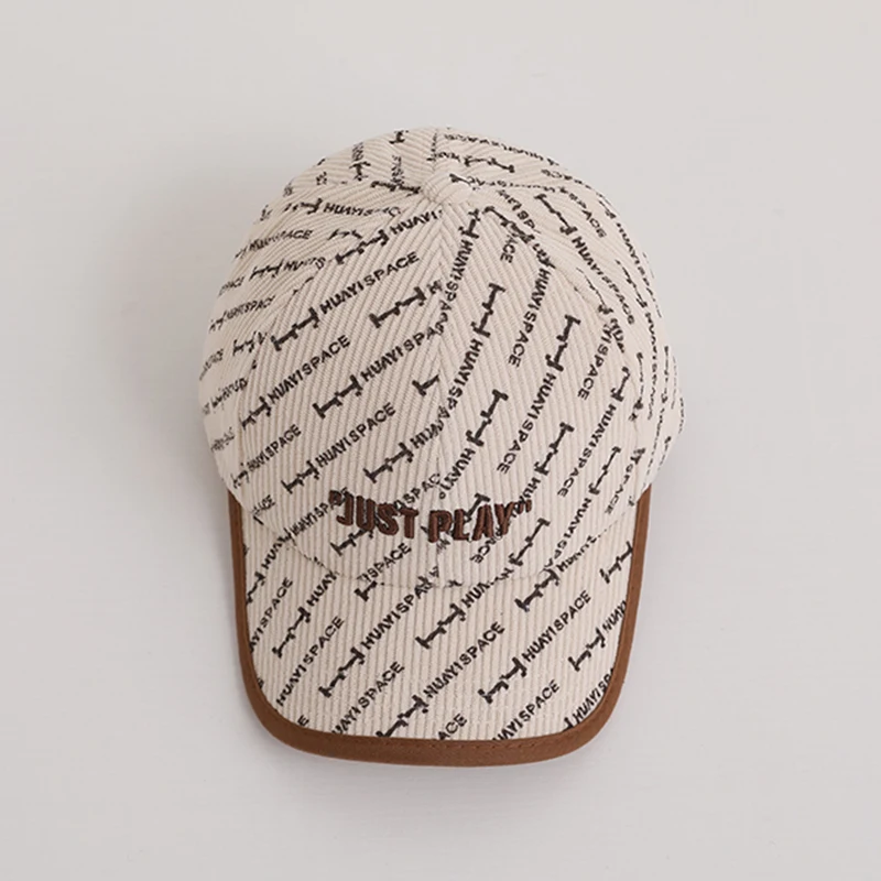 

Vintage Children Boys Corduroy Baseball Cap Letter Hat Outdoor Up Adjustable Casual Caps Hip Hop Hats
