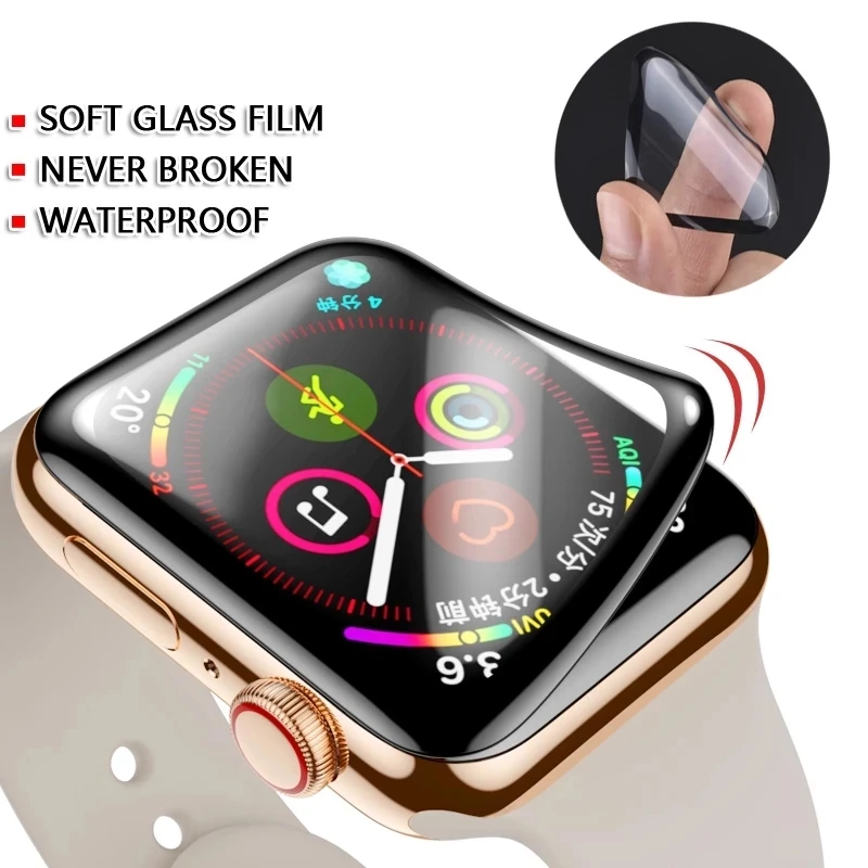 Фото 3d-защита экрана для iWatch Ultra, Защитная пленка для Apple Watch Series 1 2 3 4 5 6 7 8 SE 38/42 мм 40/44 мм 41/45 мм, 2 шт. №2