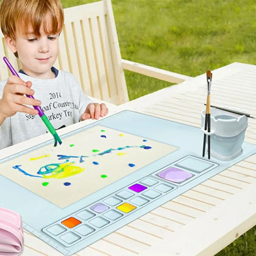 Silicone Drawing Board Multipurpose Kids Graffiti Drawing Board DIY Craft Mat For Epoxy Resin Art Painting Art Clay silicone painting pad