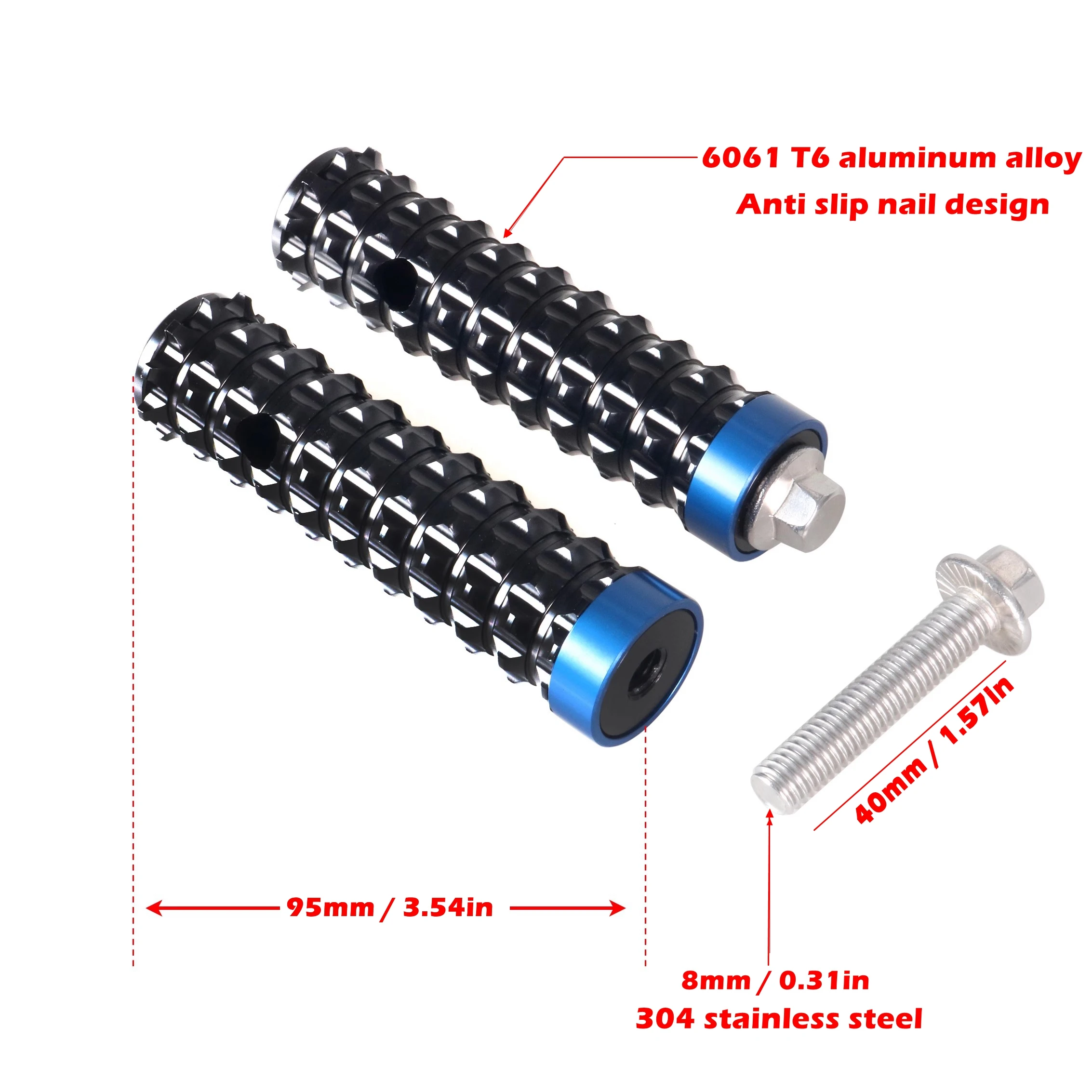 Motorcycle Footrest Efficient anti slip Rearset Footrests Foot Rest Motorbike Rear Footpegs Thread Rear Set Pedals motorcycle accessories motorcycle footrests motorcycle foot pedals