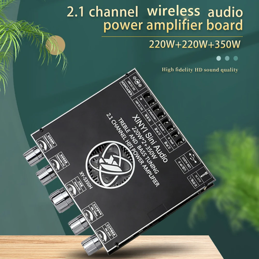 XY-S350H 2.1 channel Bluetooth 5.1 audio power amplifier board 220W*2+350W with 2*TPA3251D2 power amplifier chip + APP control