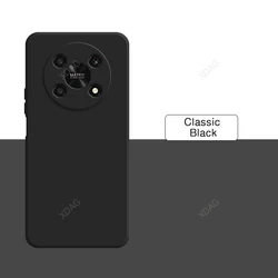 Enhanced Liquid Silicone Phone Case with Lens Protection - Square Design for Magic 4 Ultimate (Classic Black)