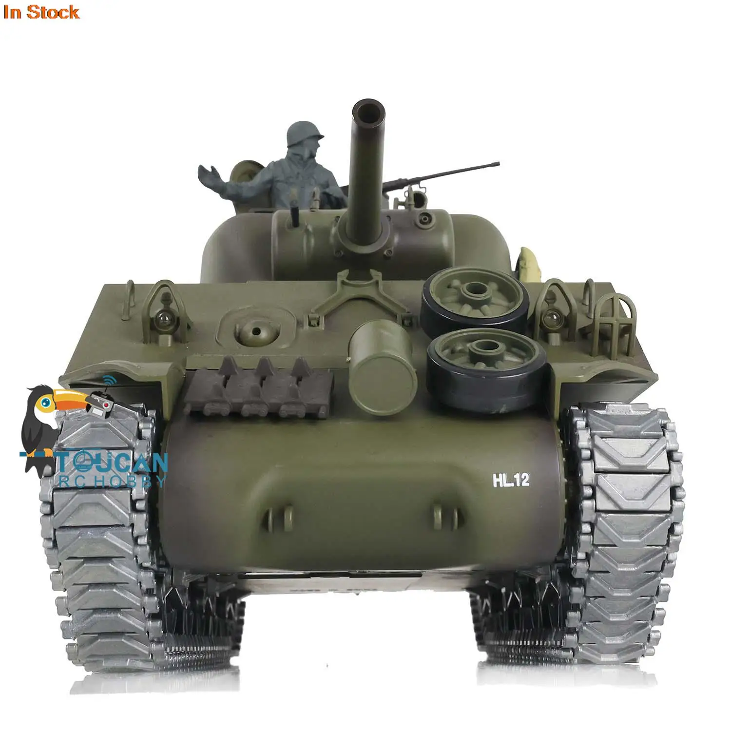 HENG LONG 1/16 RC Tank Customized 7.0 M4A3 Sherman 3898 360° Turret Metal Tracks TH17680-SMT4 3