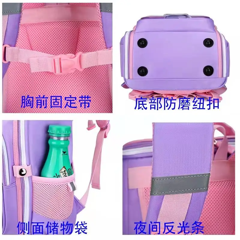 2022 Disney Frozen Marvel School Bags For Girls Boys Primary Student Shoulder Orthopedic Backpack Elsa Anna Spider Man Mochilars