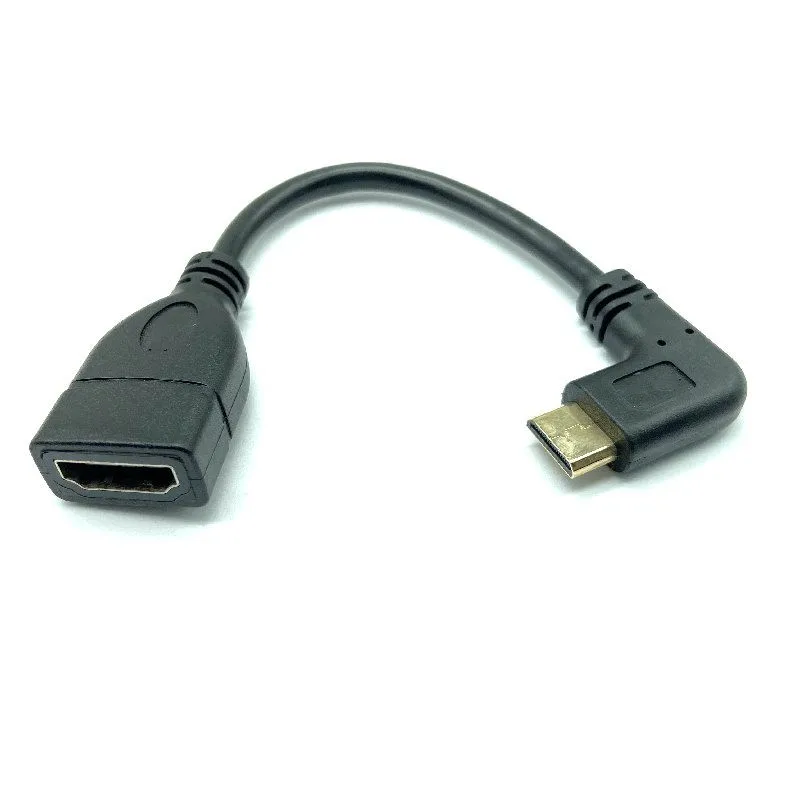 1080P Mini HDTV Male Up Down Right Left 90 Angled to HDMI-compatible Female Converter Adapter M-F Extension Adapter