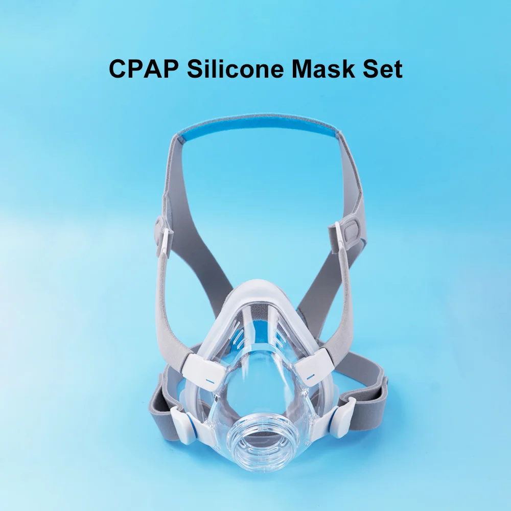 Comfortable Full Face CPAP Mask with Cushion and Adjustable Headgear for Sleep and Anti-Snoring