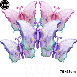 Colorful Butterfly Foil Balloon Set - Party & Event Decorations - As Shown (MINT GREEN)