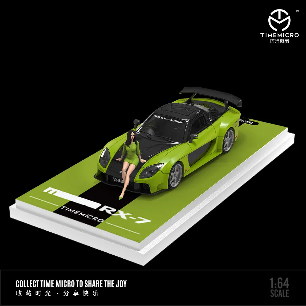 TimeMicro 1:64 RX-7 Veilside Black Silver Black Blue