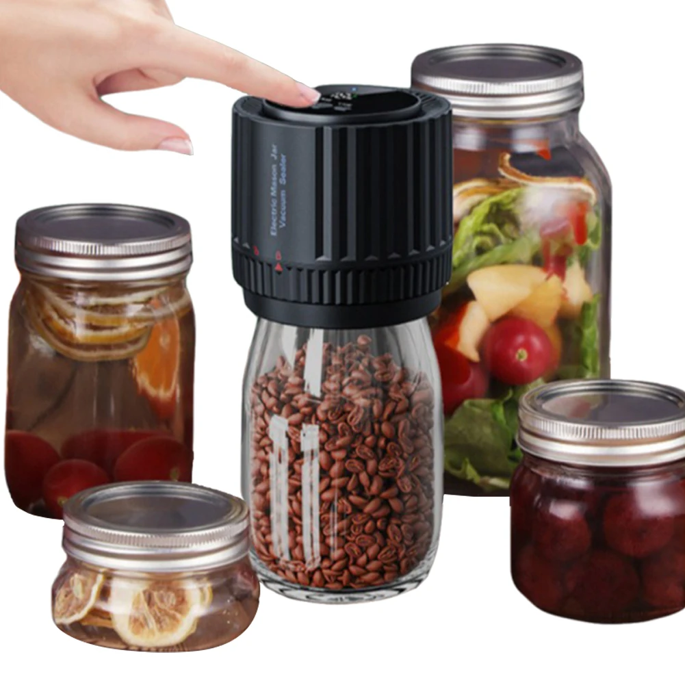 Electric Mason Jar Vacuum Sealer Automatic Mason Jar Vacuum Sealer Cordless Fresh Keeping Handheld for Food Storage
