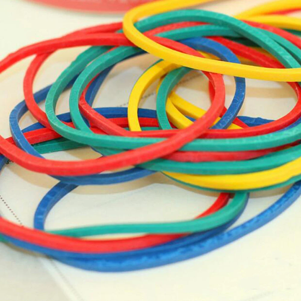 Rubber Bands 500 Pcs Color Rubber Bands Diameter 40mm Rubber Band Rings Elastic Band Office Supply Stretchable Latex Rings