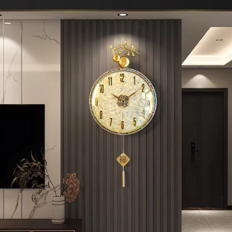New Arrival Shell Wall Clock Luxury Minimalist Living Room Hanging Modern Stylish Home Decor Clock