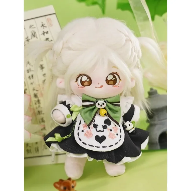 20cm cotton doll doll clothing Zhizhu Changle doll panda maid plush clothes 4
