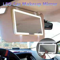 Illuminated Travel Vanity Mirror with Rechargeable Touch Control and Adjustable Light Settings (WHITE)