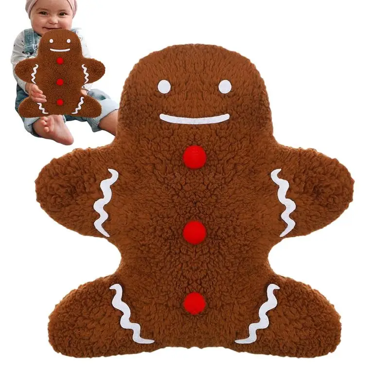 

Christmas Gingerbread Man Pillow Cushion Gingerbread House Decoration Throw Pillow Winter Holiday Party Christmas children Gifts
