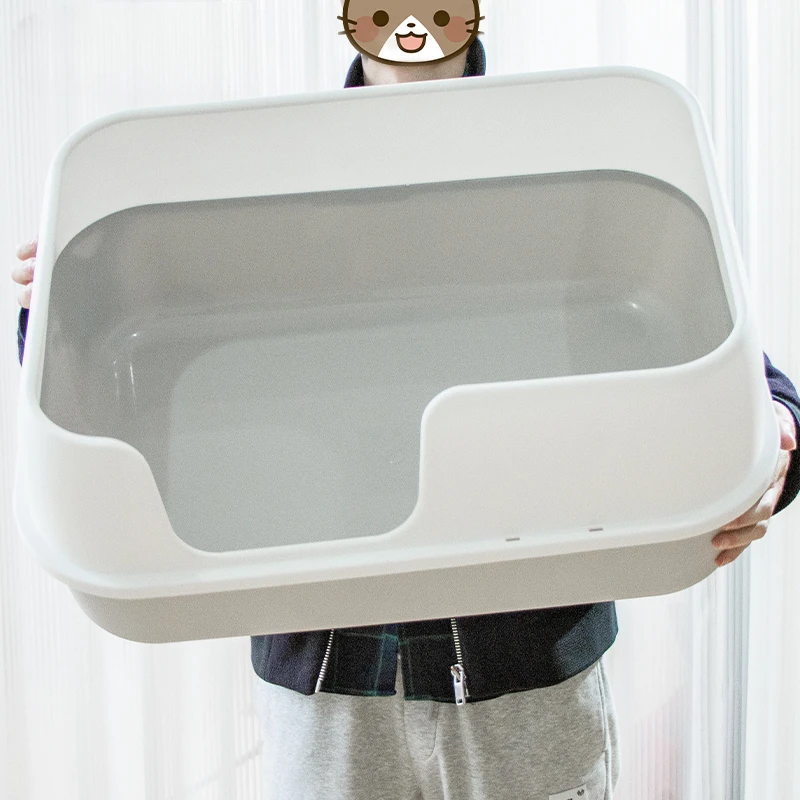 

Large Size Toilet Cat Bedpans Litter Basin Semi Enclosed Splash Prevention Cat Bedpans Areneros Para Gato Cat Supplies QF50CB