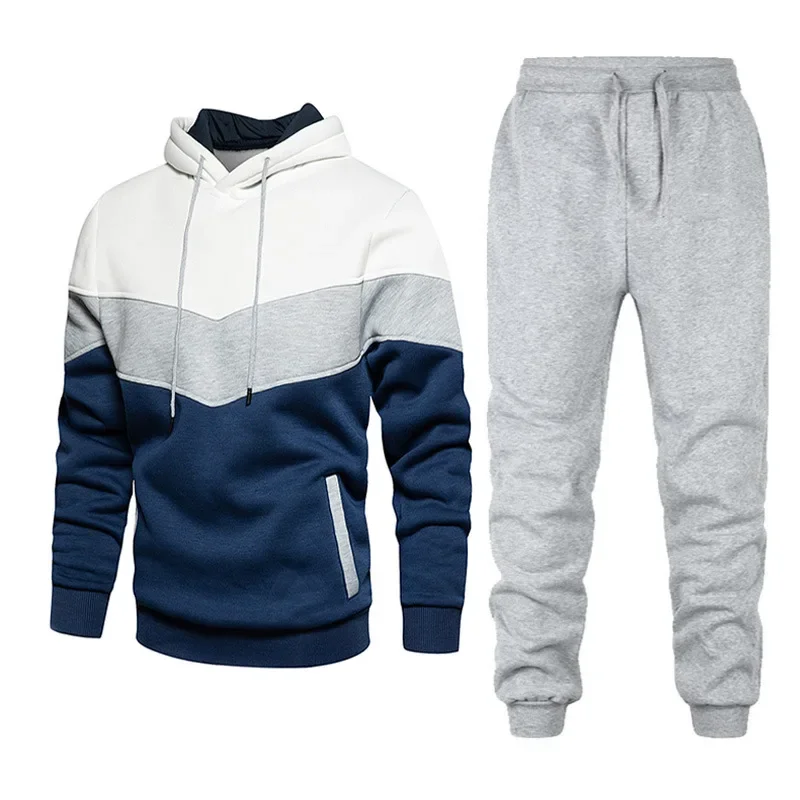 2023 new Men's Tracksuit Set Male Joggers Hooded Sportswear Hoodie+Pant 2 Piece Sets Hip Hop Sports Cloth Suit S-3XL